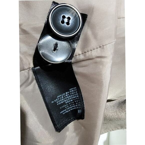 H&M Peacoat Tan Double Breasted Lined Coat Size 4 - Picture 5 of 7